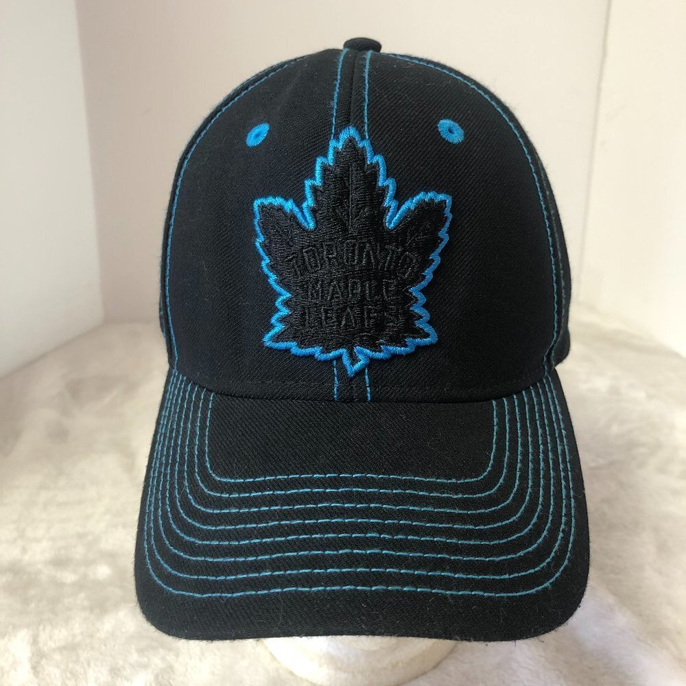 Authentic Adidas & NHL Toronto Maple Leafs Black & Blue Snapback Baseball Hat